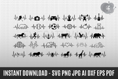 Heartbeat Svg, Heartbeat svg bundle Product Image 1