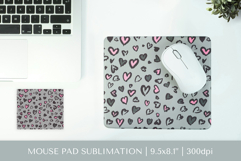 Heart Leopard mouse pad sublimation. Valentines design 005 Product Image 1