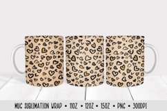 Heart Leopard Mug Sublimation Wrap. 3 Mug Designs Product Image 4