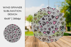 Heart Leopard Wind Spinner Sublimation. Valentines Design 05 Product Image 1