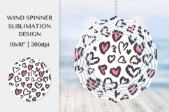 Heart Leopard Wind Spinner Sublimation. Valentines Design 09 Product Image 1