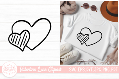 Hearts Outline SVG Element For Valentines Day Clipart Product Image 1