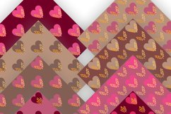 Hearts and Grass Fall Colors Pattern Tiles - Seamless Papers - design by Print Cut Hang