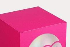 Hearts and Round Window Cube Favor SVG Paper Cut Template