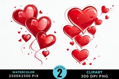 Hearts Illustration Clipart Product Image 1