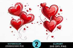 Hearts Illustration Clipart Product Image 1