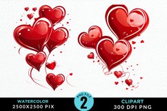 Hearts Illustration Clipart Product Image 1