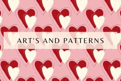 Funky Valentine hearts seamless patterns bundle Product Image 5