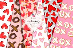 Valentines Digital papers pack, xo seamless file, doodle 023 Product Image 1
