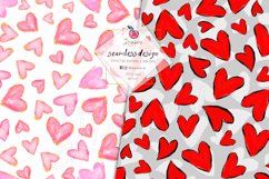 Valentines Digital papers pack, xo seamless file, doodle 023 Product Image 6