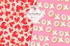 Valentines Digital papers pack, xo seamless file, doodle 023 Product Image 7