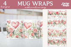 hearts mug wrap sublimation