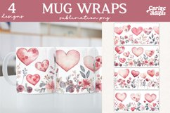 hearts mug wrap sublimation