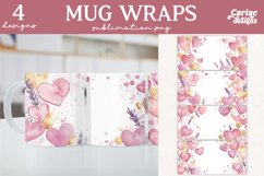 hearts mug wrap sublimation