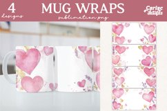 hearts mug wrap sublimation