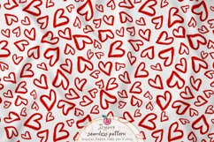 Doodle Hearts Seamless Pattern / red watercolor hearts 030 Product Image 9