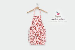 Doodle Hearts Seamless Pattern / red watercolor hearts 030 Product Image 8