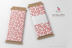 Doodle Hearts Seamless Pattern / red watercolor hearts 030 Product Image 7