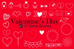Sweet Romantic Stamps for Procreate | Valentines Day Product Image 4