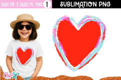 Hearts Brush Sublimation Design