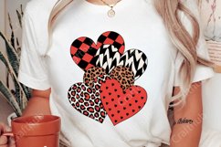 Hearts Valentines Day Plaid Leopard Png, Valentines Hearts Product Image 2