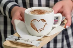 Hearts with the word mom. SVG cutting and sublimation. Product Image 2