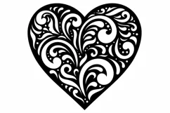 Heart svg, heart template, heart dxf, heart png, Cricut, SVG Product Image 2