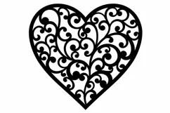 Heart svg, heart template, heart dxf, heart png, Cricut, SVG Product Image 3