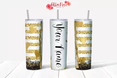 Gold Heart | Valentine's Day | 20oz Tumbler Sublimation Wrap Product Image 1