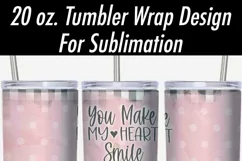 Valentine Bunny 20 oz Tumbler Sublimation | My Heart Smile Product Image 2