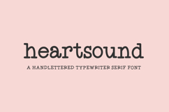 Heartsound Typewriter Serif Font Product Image 1