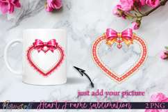 Heart Frame Sublimations | Add Your Photo Design | Pink Product Image 1
