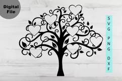 Family Tree 7members svg/png/dxf file Family reunion svg Product Image 1