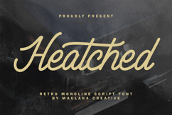 Heatched Monoline Script Font Retro Product Image 1