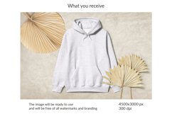 White Heather Hoodie Mockup Boho Valentine Printable Vinyl Product Image 2
