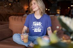 Heather True Royal 3001 Mockup, 3001 T-Shirt Mock-Up, Bella Product Image 1