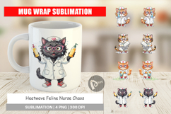 Heatwave Feline Nurse Chaos Mug Wrap Product Image 1