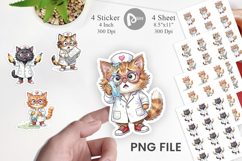 Heatwave Feline Nurse Chaos Sticker Product Image 1