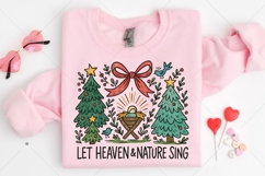 Heaven and Nature Sing PNG, Whimsical Christmas Nativity Bow Product Image 3