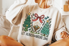 Heaven and Nature Sing PNG, Whimsical Christmas Nativity Bow Product Image 7