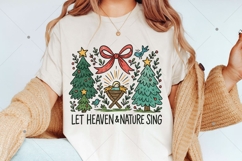 Heaven and Nature Sing PNG, Whimsical Christmas Nativity Bow Product Image 2