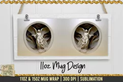 Heavenly Angel - Christmas Mug Wrap / 300dpi PNG Wrap Product Image 2