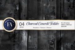 Heavy Charcoal Concrete Wall Digital Paper Product Image 1