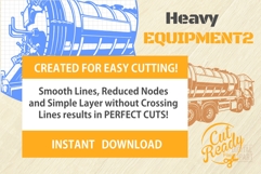 Feller Buncher SVG - Equipment SVG Stencil Cut File Product Image 2