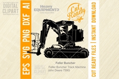 Feller Buncher SVG - Equipment SVG Stencil Cut File Product Image 1