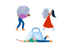 interest heavy finance burden vector Product Image 1