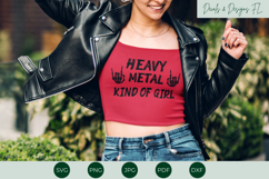 Heavy Metal Kind Of Girl SVG | Rock and Roll SVG | Metal SVG Product Image 1
