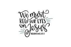 Hebrews 12:2 SVG Cut File Product Image 1