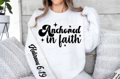 Anchored In Faith Sleeve SVG, Christian SVG Design Product Image 3