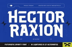 Hector Raxion - Futuristic Sporty Font Product Image 1